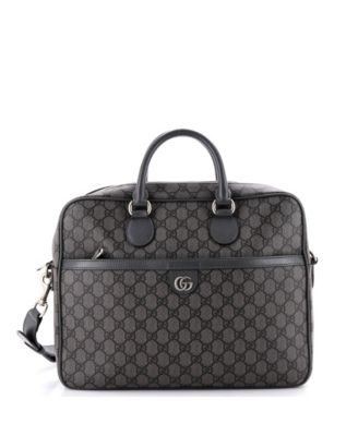 Medium Ophidia Zip Around Pocket Briefcase GG Coated Canvas