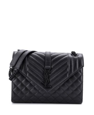 Medium Classic Monogram Envelope Satchel Mixed Matelasse Leather