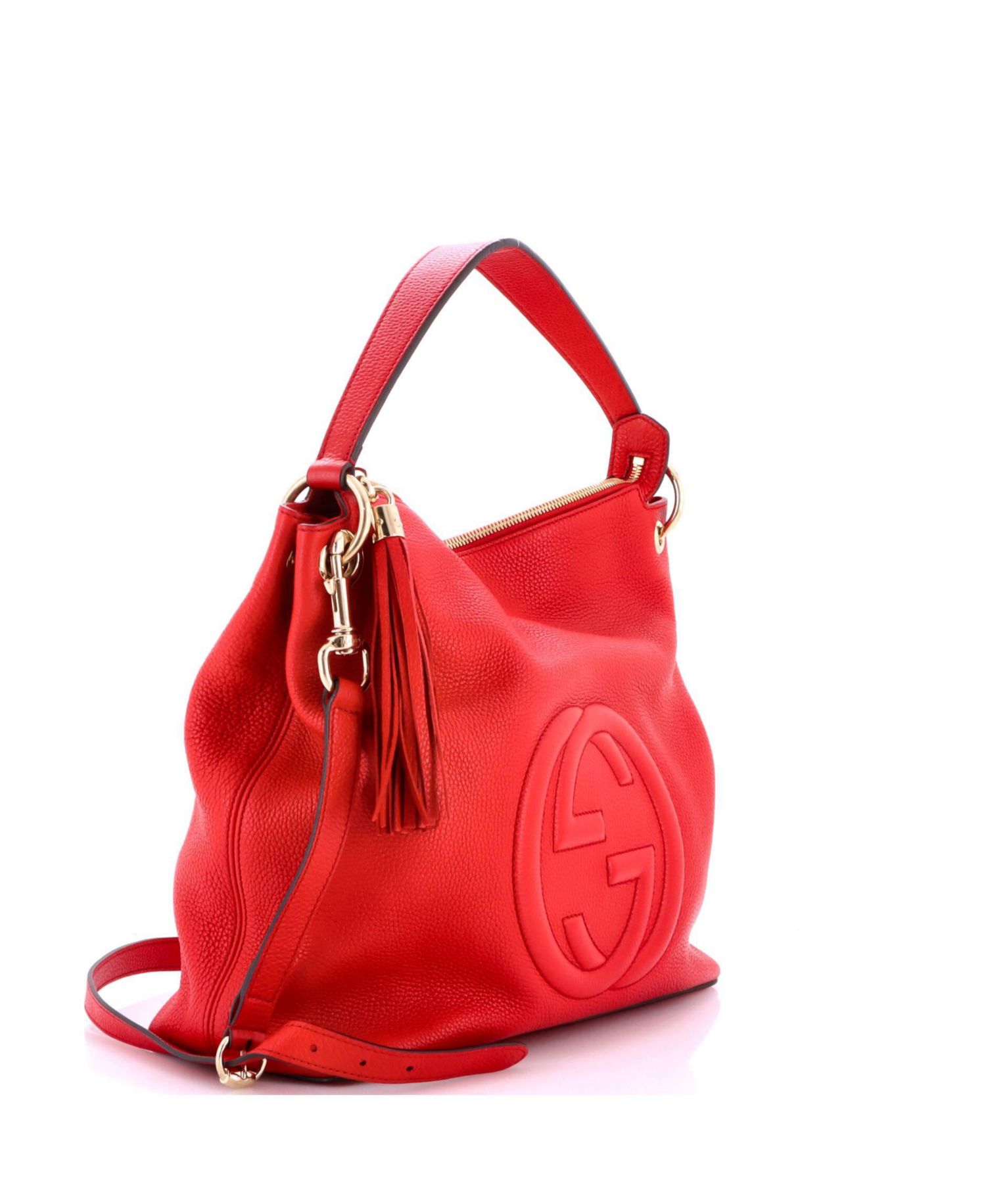 Large Soho Convertible Hobo Leather