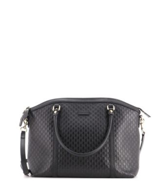 Medium Britt Convertible Dome Satchel Microguccissima Leather