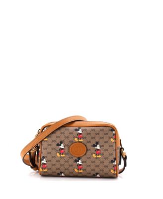 Mini Disney Mickey Mouse Shoulder Bag Printed GG Coated Canvas