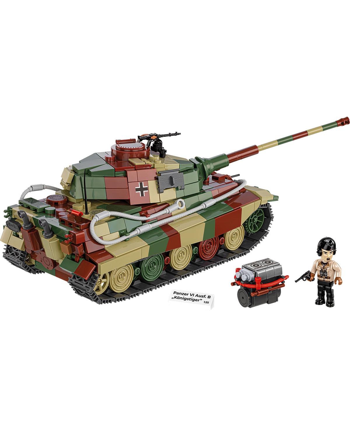 Cobi Historical Collection Wwii Panzer Vi Ausf. B Konigstiger Tank 802-Piece Building Set, Ages 10+