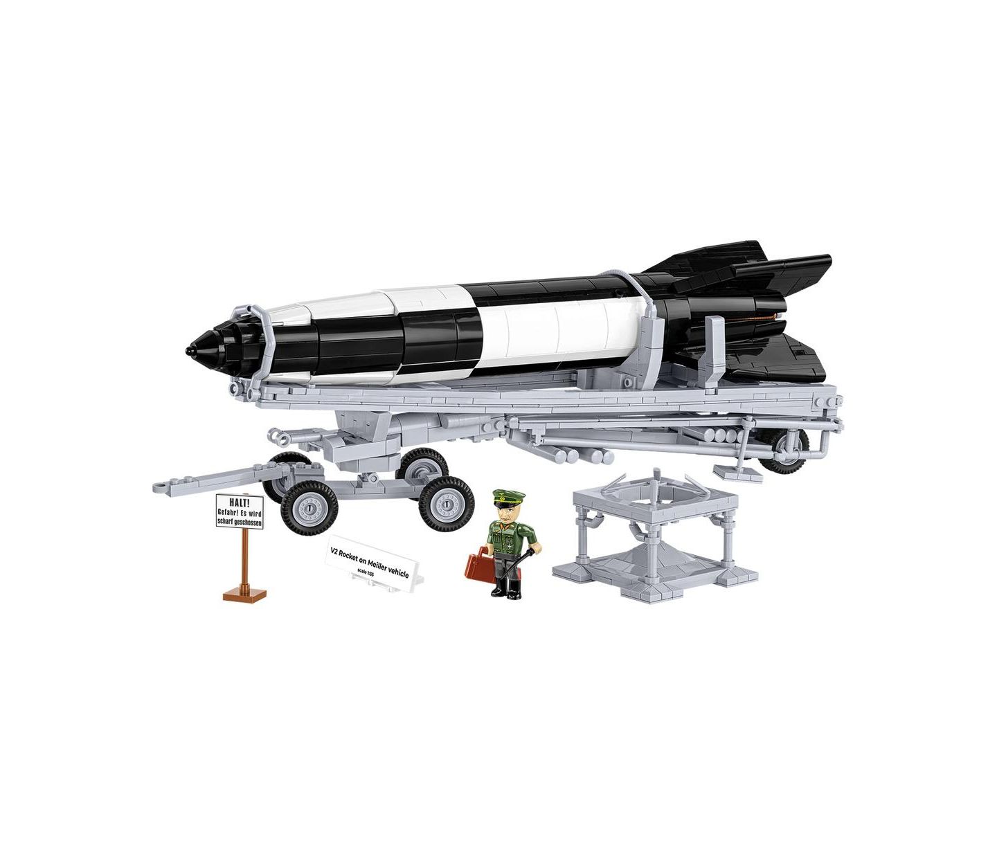 Детский конструктор COBI Historical Collection Wwii V2 Rocket and Transporter Executive Edition 1191-Piece Building Set, Ages 10+ — фото 3