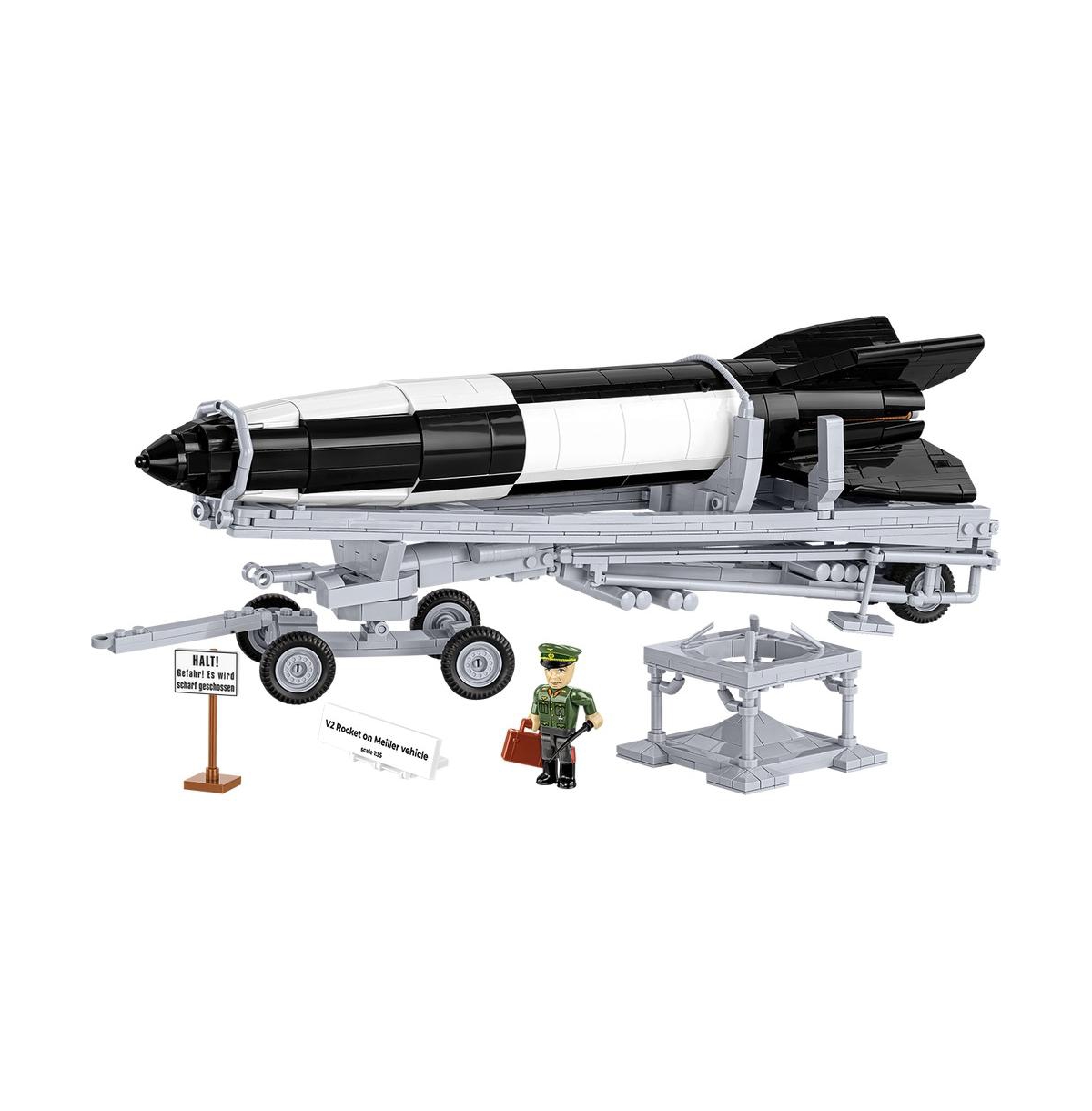 Cobi Historical Collection Wwii V2 Rocket and Transporter Executive Edition 1191-Piece Building Set, Ages 10+