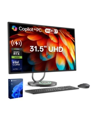 Yoga 31.5" UHD All-in-One, Intel Core Ultra 7 258V,  RTX 4050, 32GB RAM, 2TB SSD, Wireless keyboard and Mouse, Wi-Fi 7, Win11 Pro, Grey