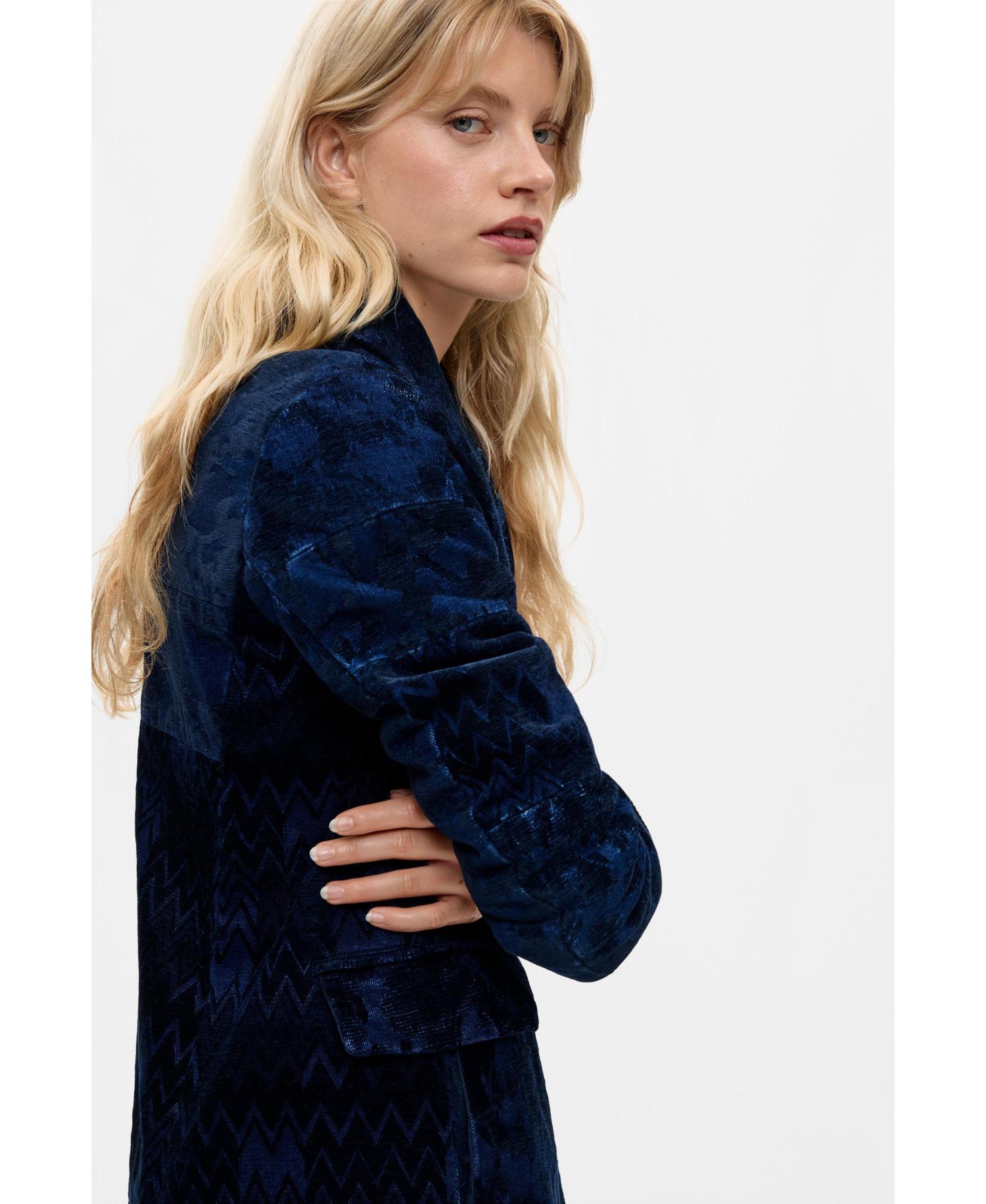 Women's Straight jacquard coat