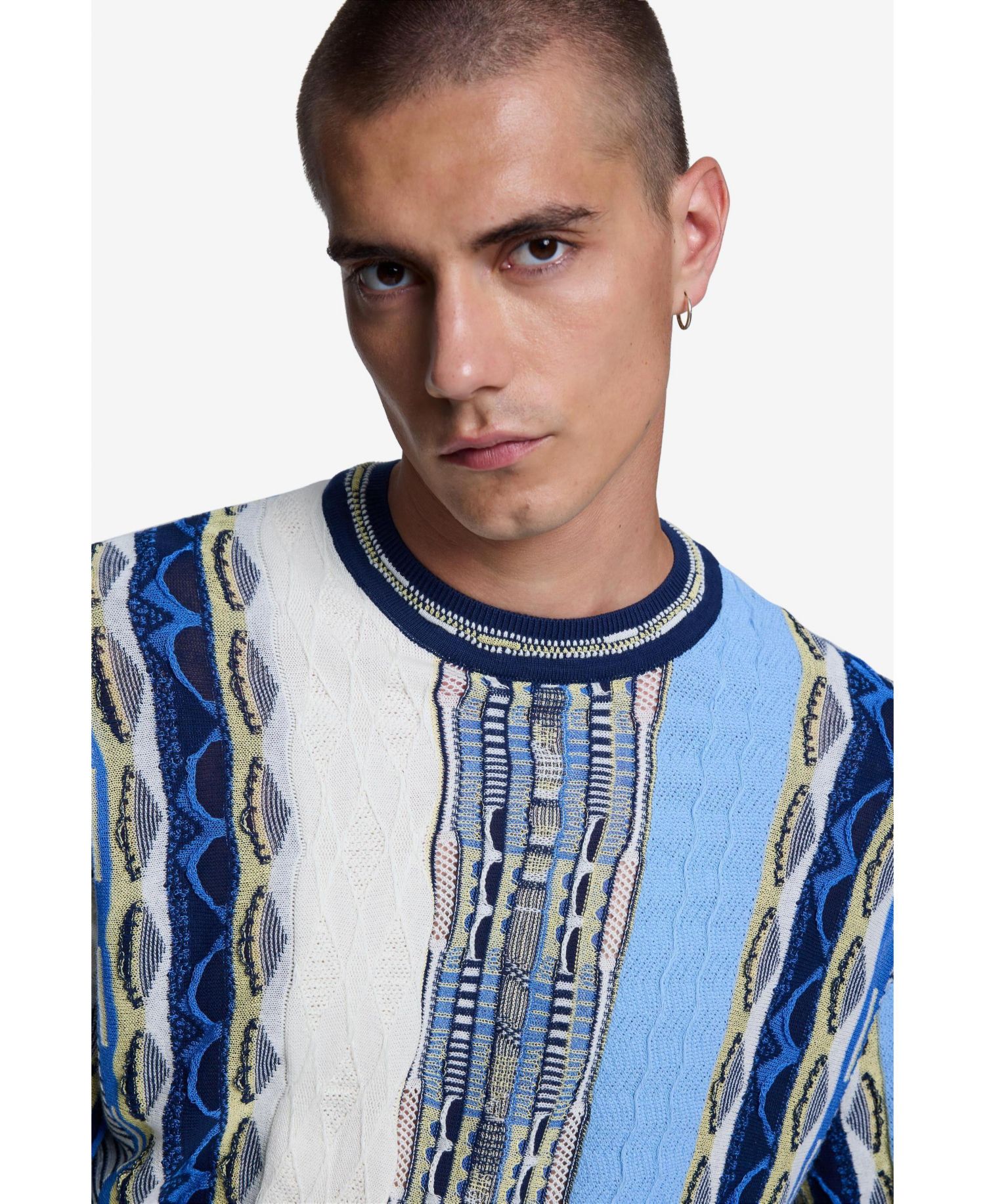 Men's Jacquard Striped Sweater