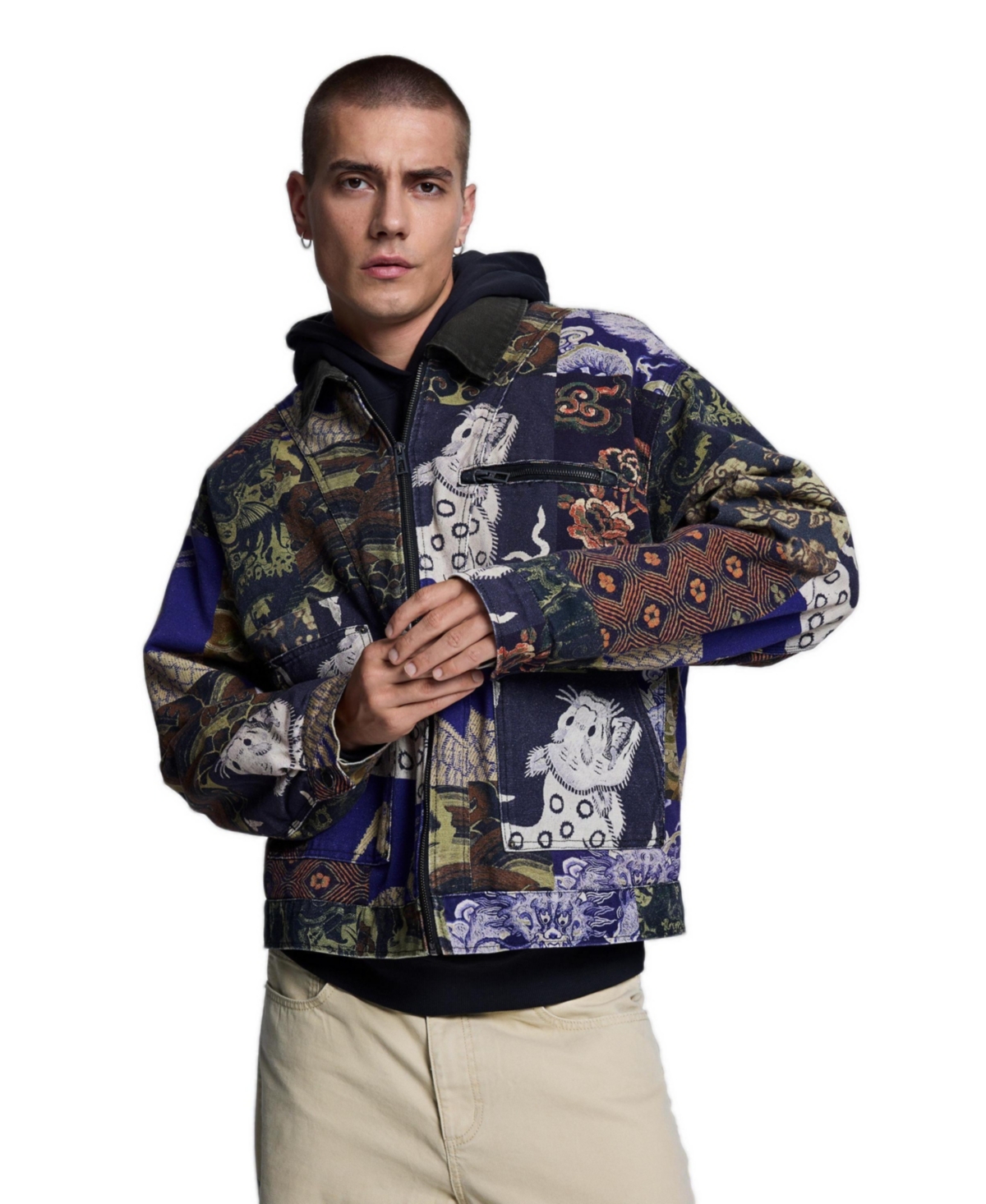 Desigual Men's Camouflage Printed Jacket