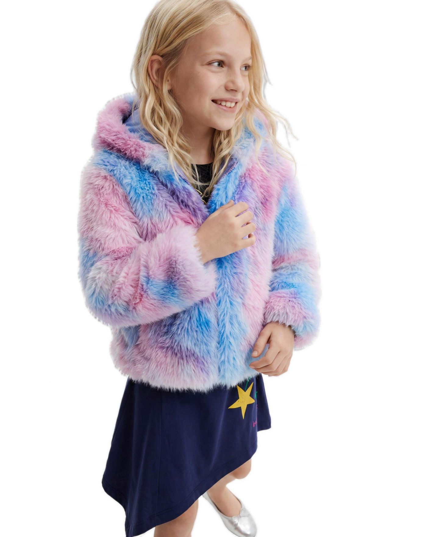 Пальто Desigual 's Printed Hooded Coat для девочек — фото 3