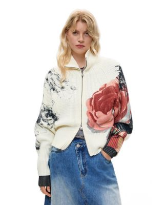 Women's Floral knit jacket