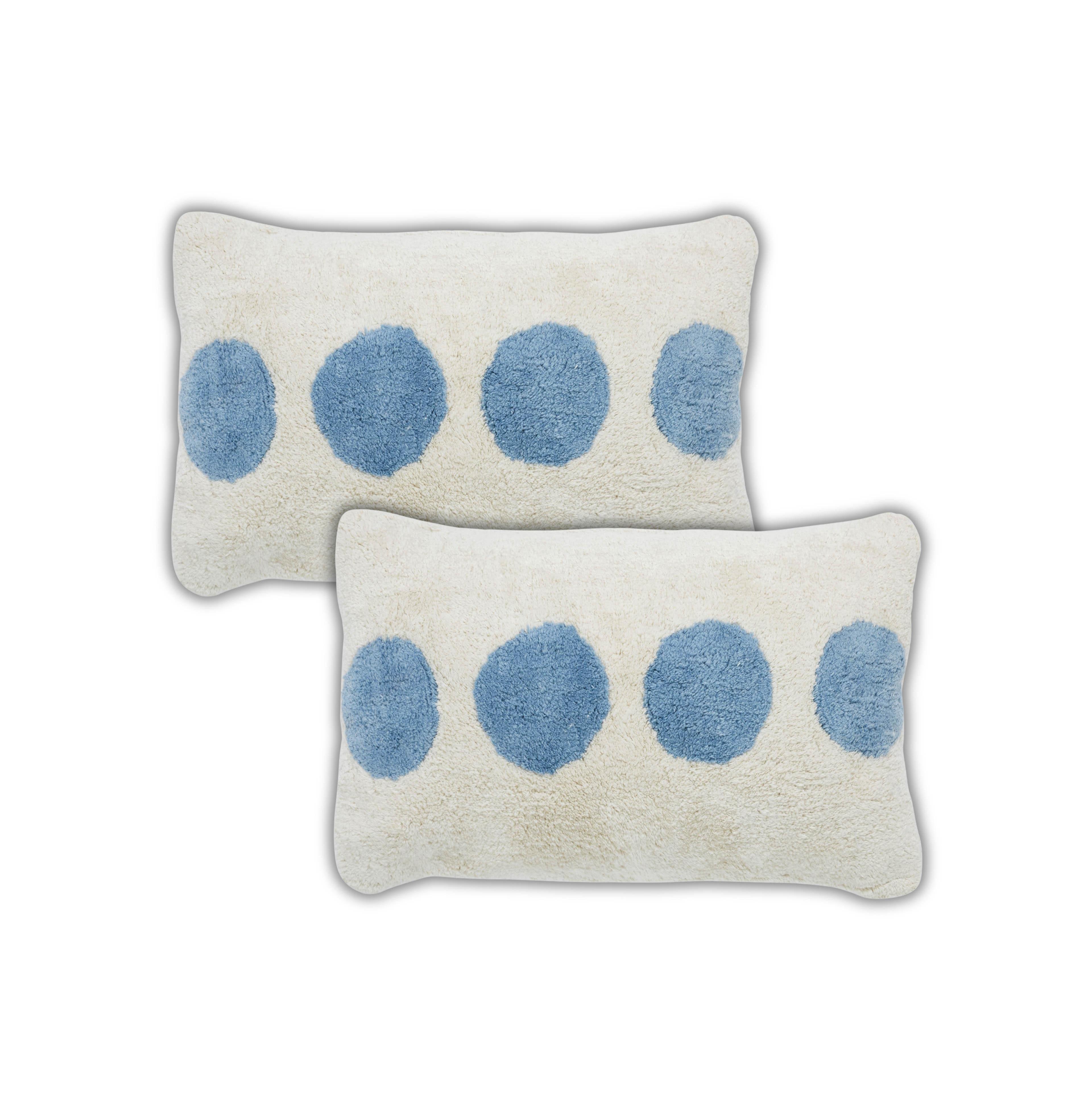 Zephyr Polka Dot Throw Pillow Covers, 14"x 24", Set of 2