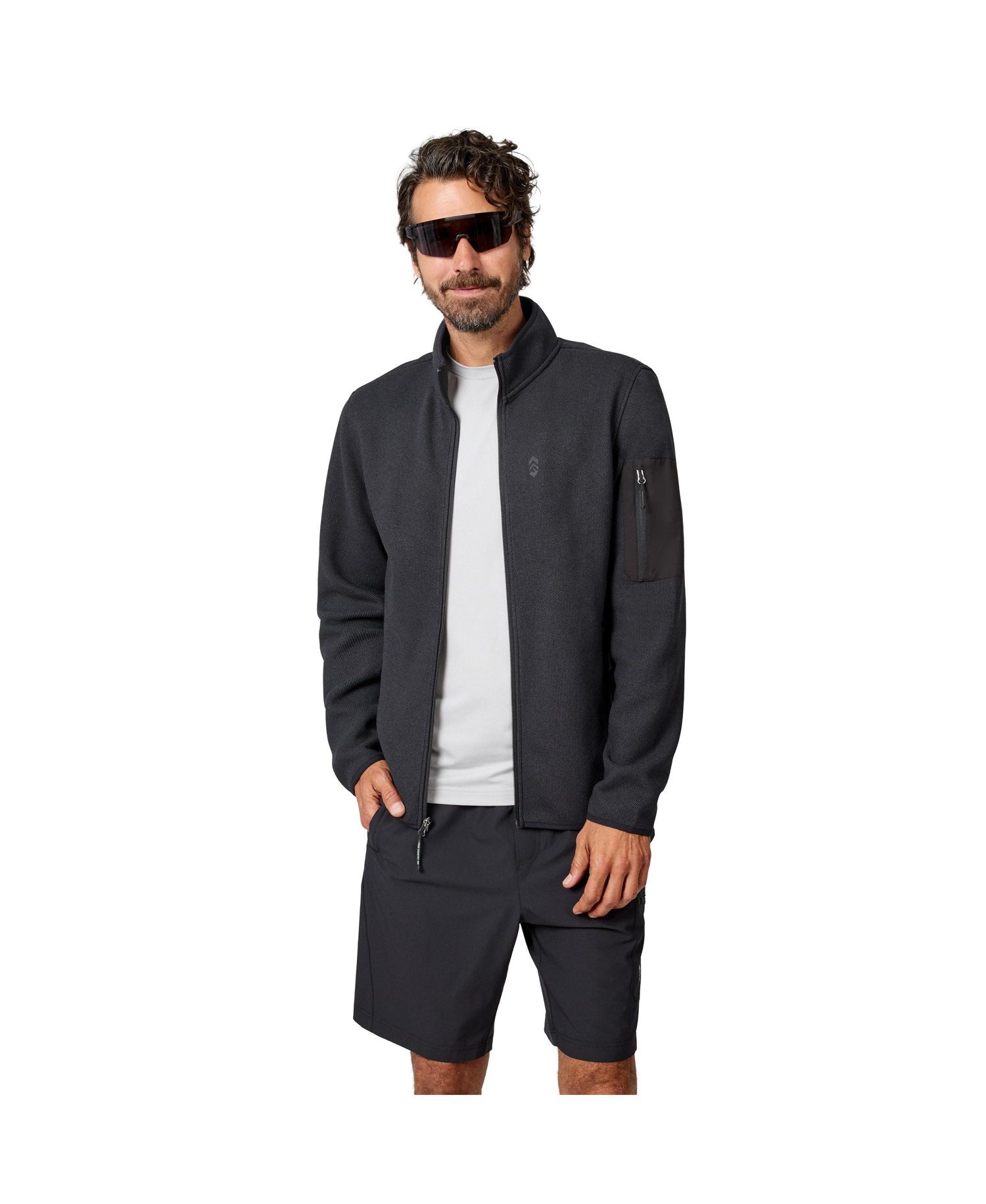 Men's Cliffside Pique Fleece Lightweight Stand Collar Jacket