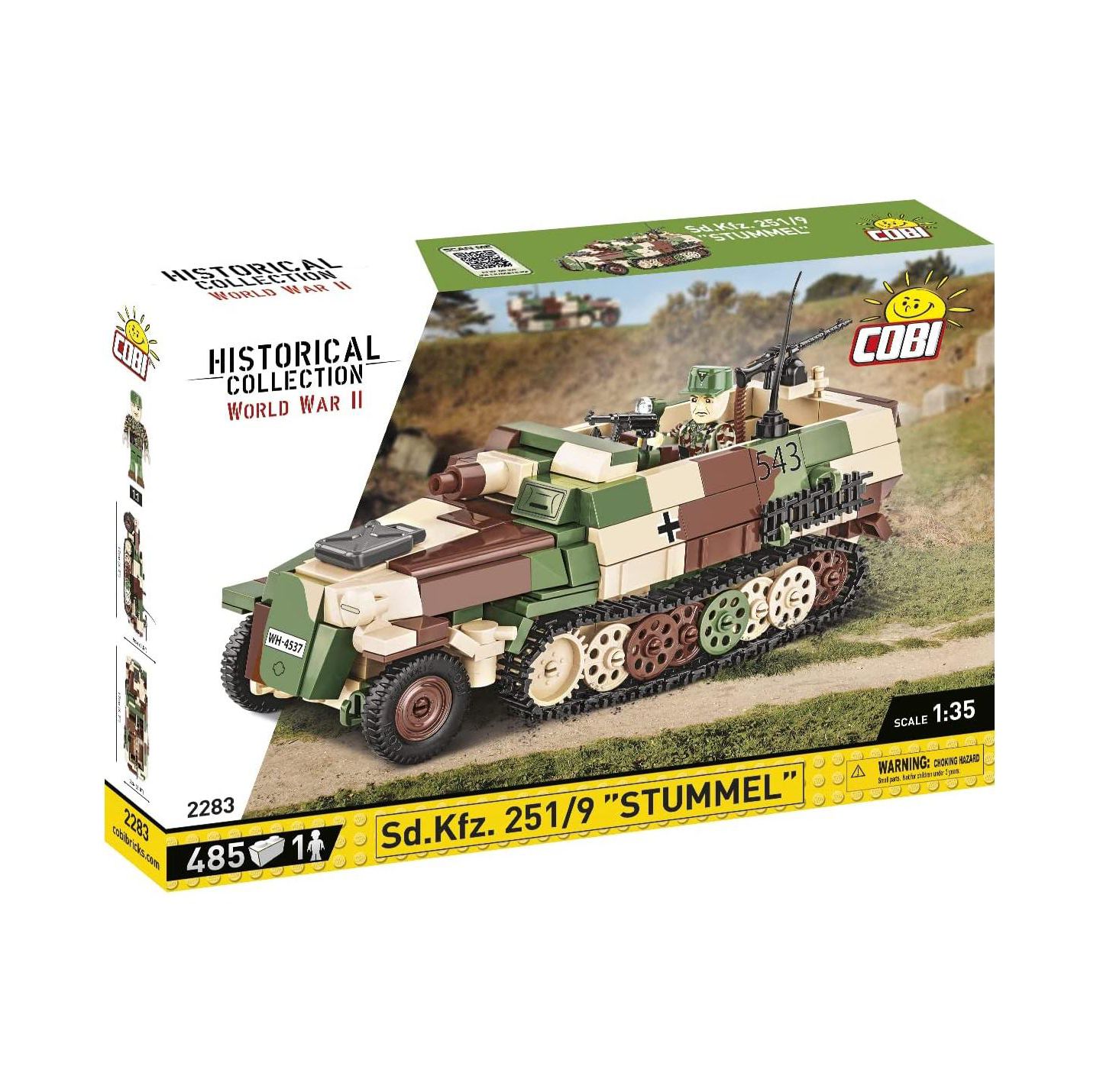 Детский конструктор COBI Historical Collection Wwii Sd.KFZ. 251/9 Stummel 485-Piece Vehicle Building Set, Ages 8+ — фото 2