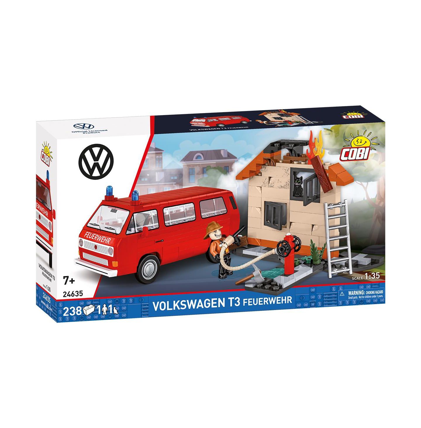 Детский конструктор COBI Volkswagen T3 Feuerwehr Action Town 1:35 Scale 238-Piece Building Set, Ages 7+ — фото 1