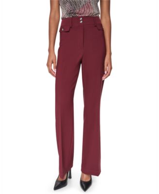 Petite Tech Tailoring Straight-Leg Mid-Rise Trouser