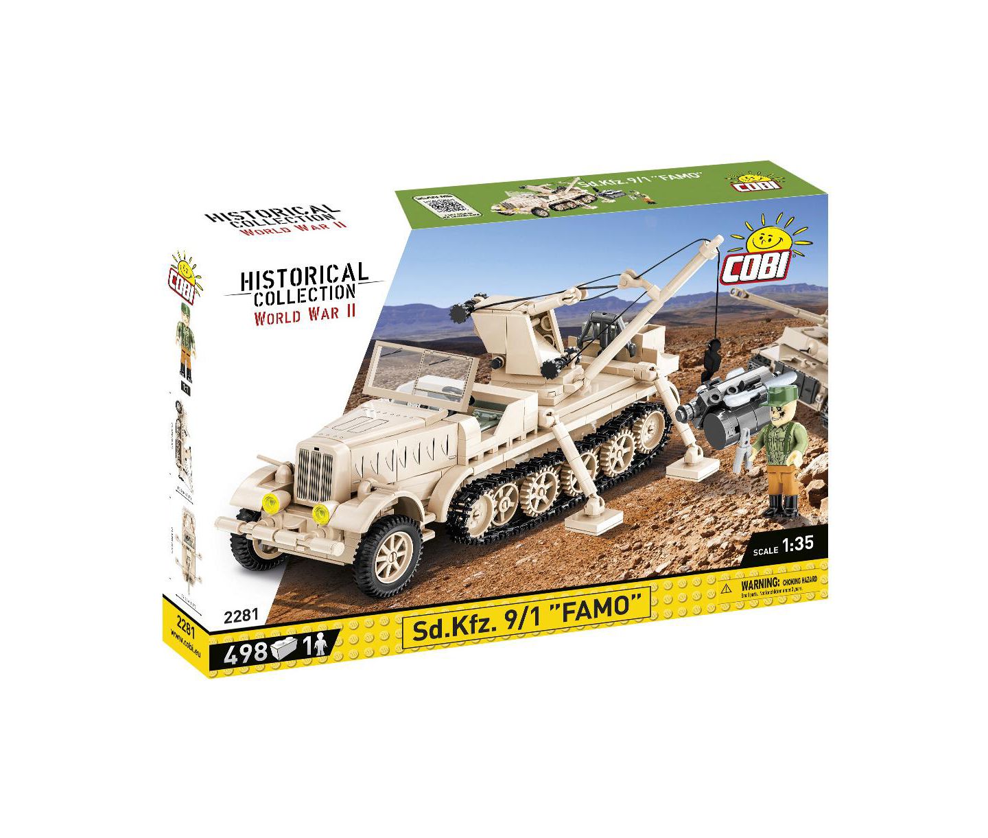 Детский конструктор COBI Wwii Historical Collection Sd.Kfz. 9/1 "Famo" 498-Piece Building Set, Ages 8+ — фото 2