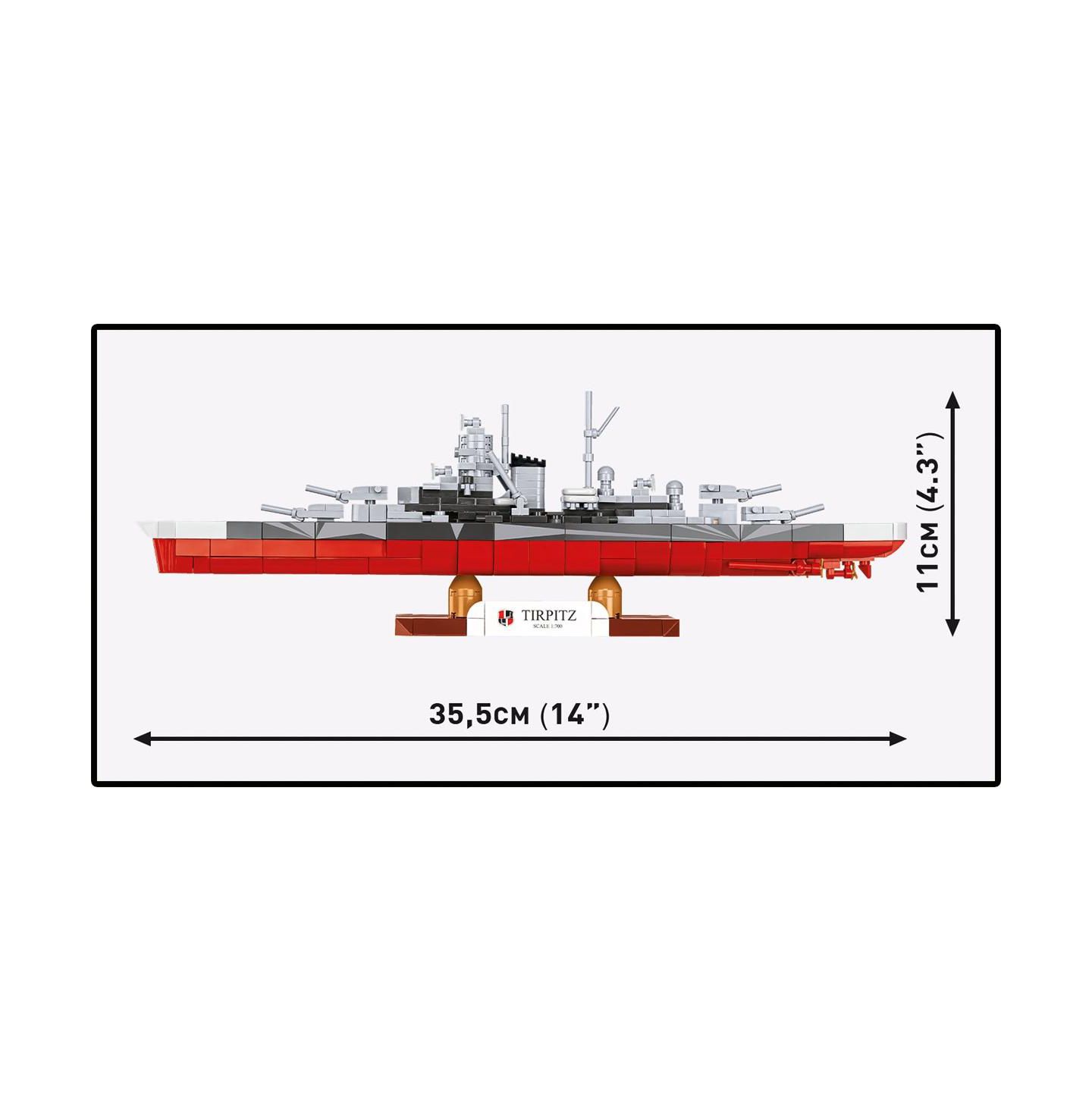 Детский конструктор COBI Historical Collection Wwii Battleship Tirpitz 593-Piece Building Set, Ages 8+ — фото 4