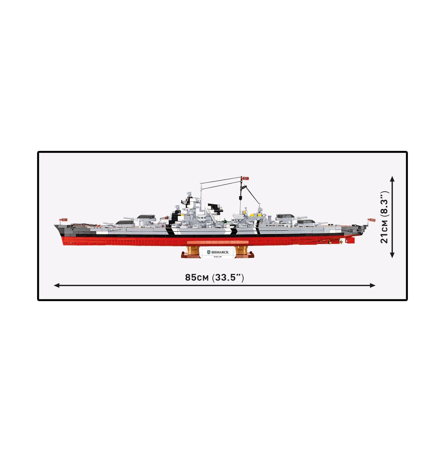 Детский конструктор COBI Historical Collection Wwii Battleship Bismarck 1:300 Scale Model 3,204-Piece Building Set, Ages 12+ — фото 5