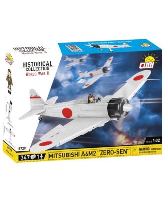 Historical Collection World War II Mitsubishi A6M2 "ZERO-SEN" Plane 347-Piece Building Set, Ages 7+