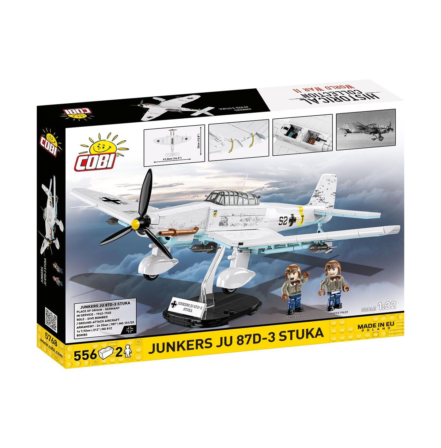 Детский конструктор COBI Historical Collection Junkers Ju 87 D-3 Stuka 556-Piece Building Set, Ages 9+ — фото 8