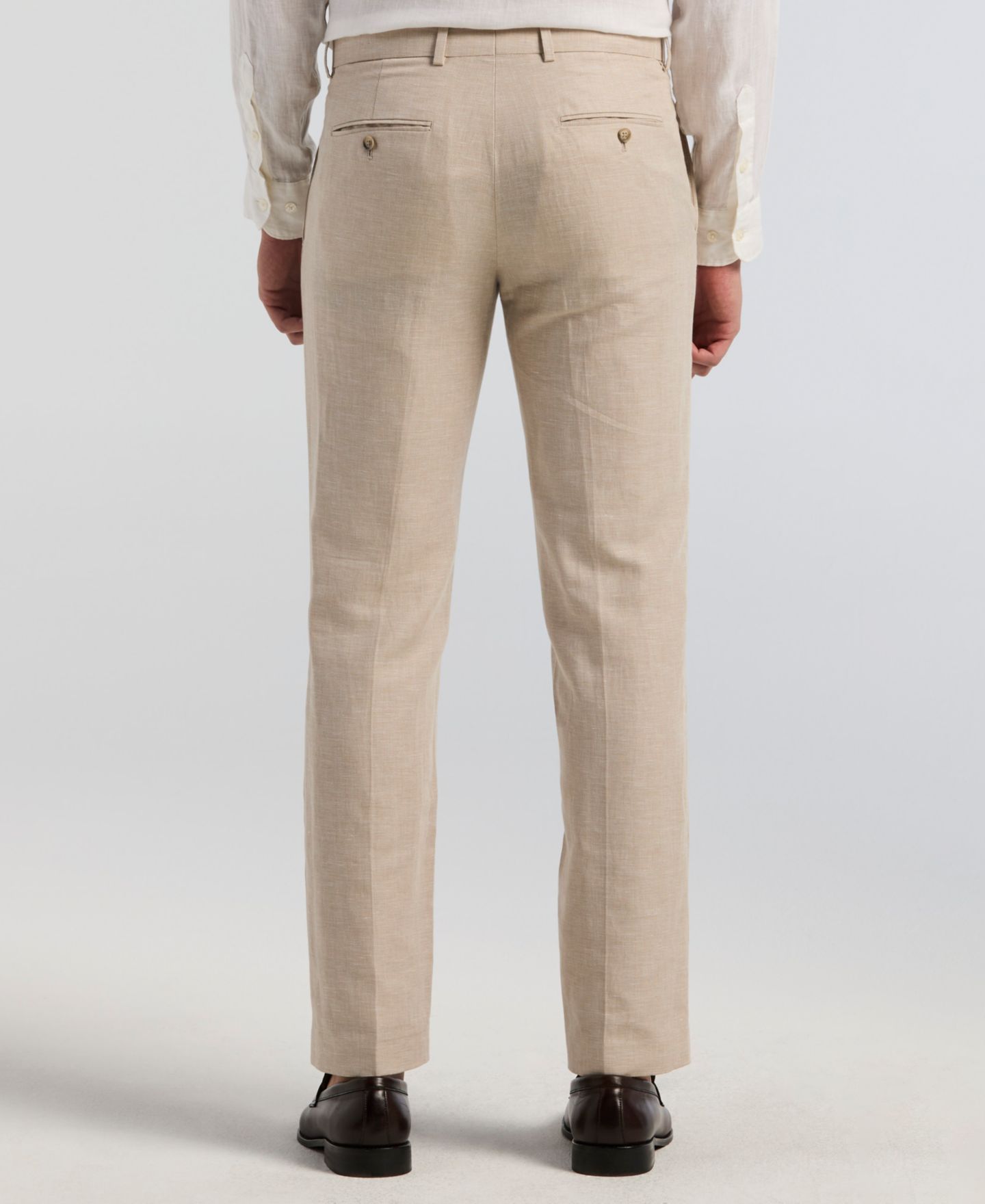 Мужские брюки Perry Ellis Classic-Fit Herringbone, цвет: Натуральный льняной — фото 5