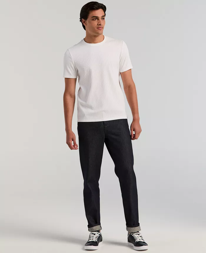 Men's Rib Knit Crew Neck T-Shirt - thumbnail 2