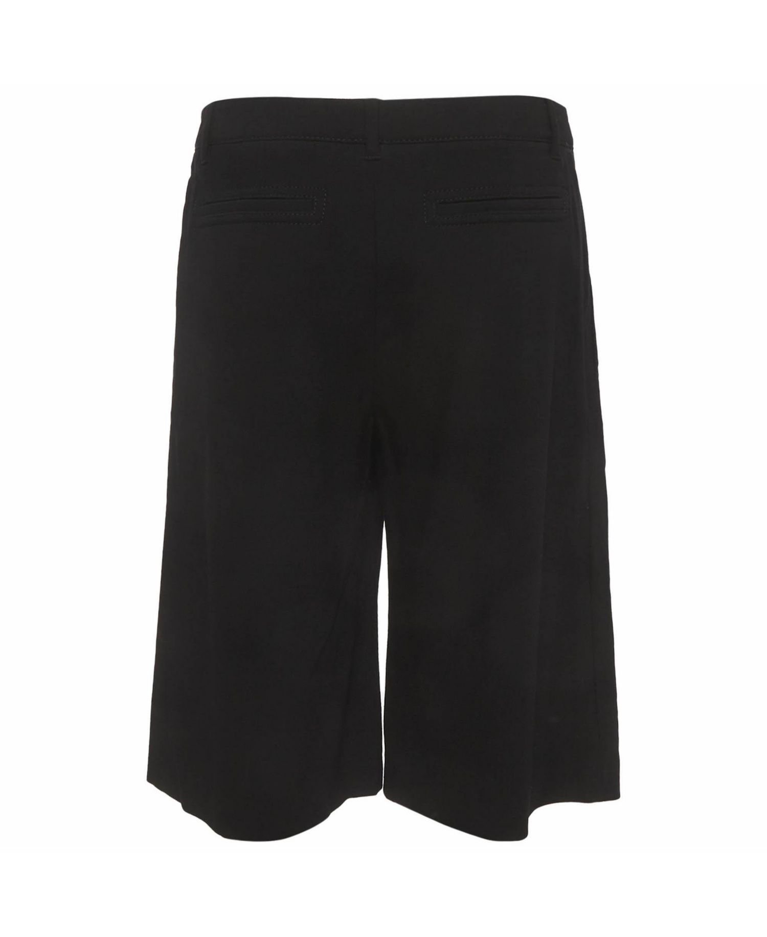 Women's Bermuda Pleated Mid-Rise Stretch Crepe Shorts, 7" Inseam