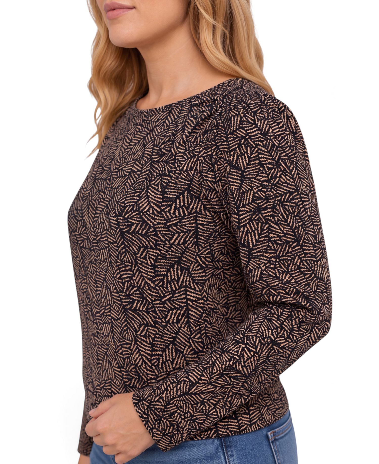 Petite Jewel Neck Long-Sleeve T-Shirt