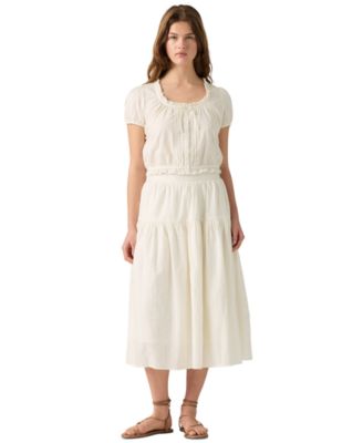 Women's Zip Closure Leonie Midi Skirt