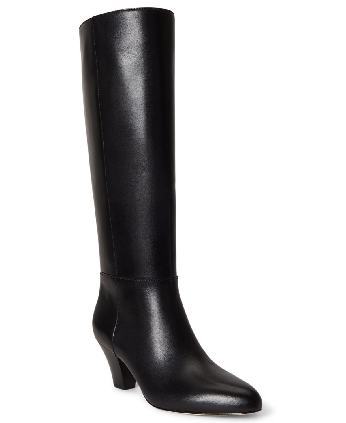 Lauren Ralph Lauren Women's Emersyn Zipper Tall Boots - Black Smooth Leather