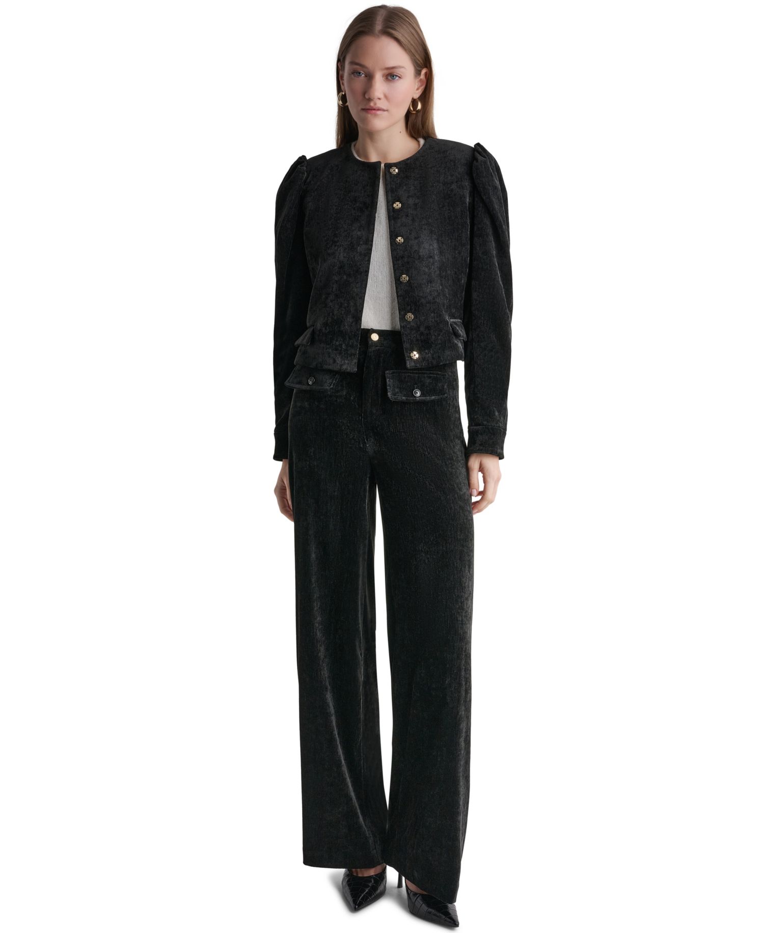 Women's Velvet Cropped Jacket