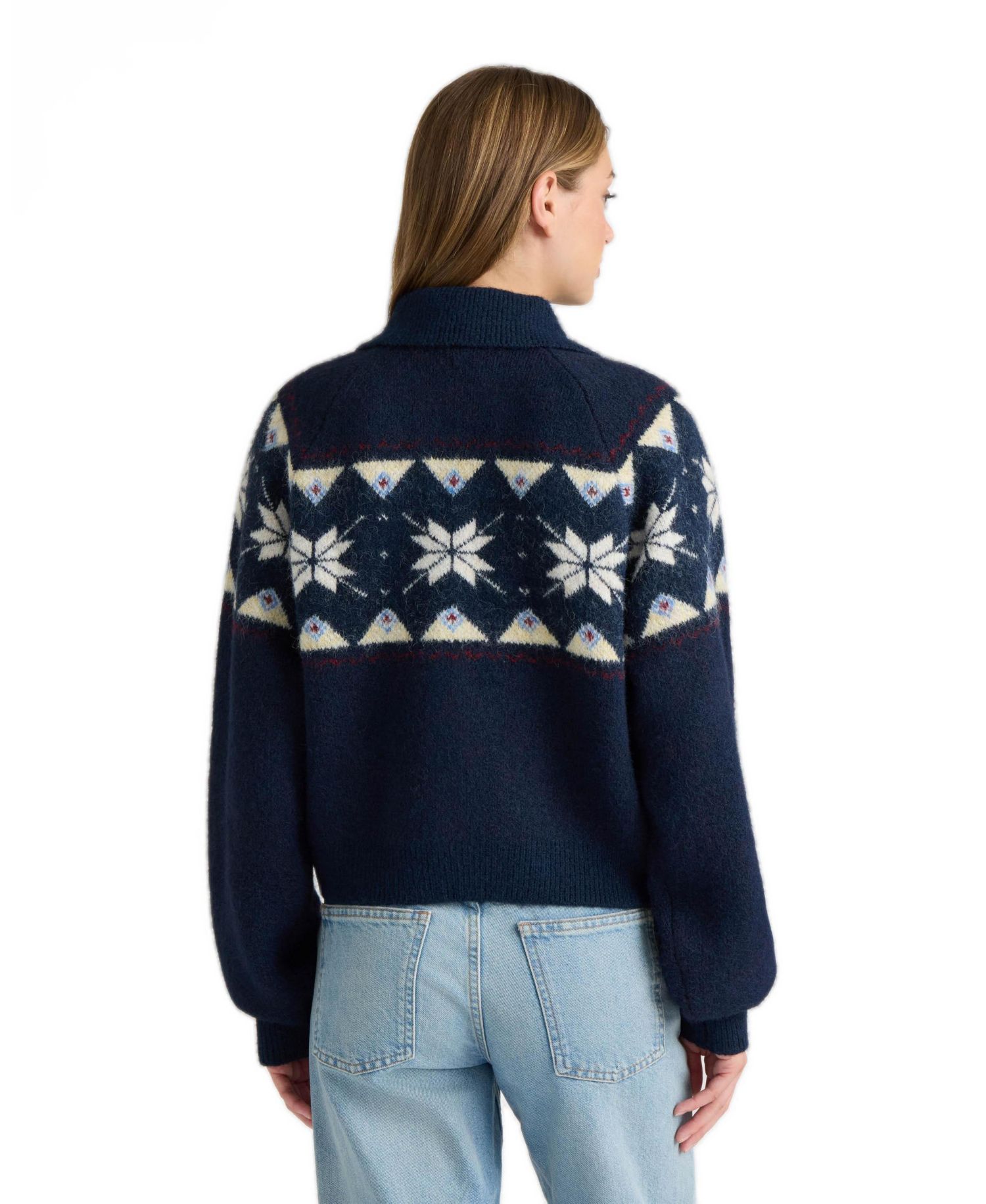 Women's Fair Isle Full-Zip Raglan-Sleeve Jacket