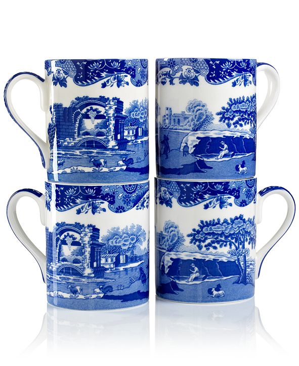 Spode "Blue Italian" Mugs, Set of 4 & Reviews Dinnerware Dining