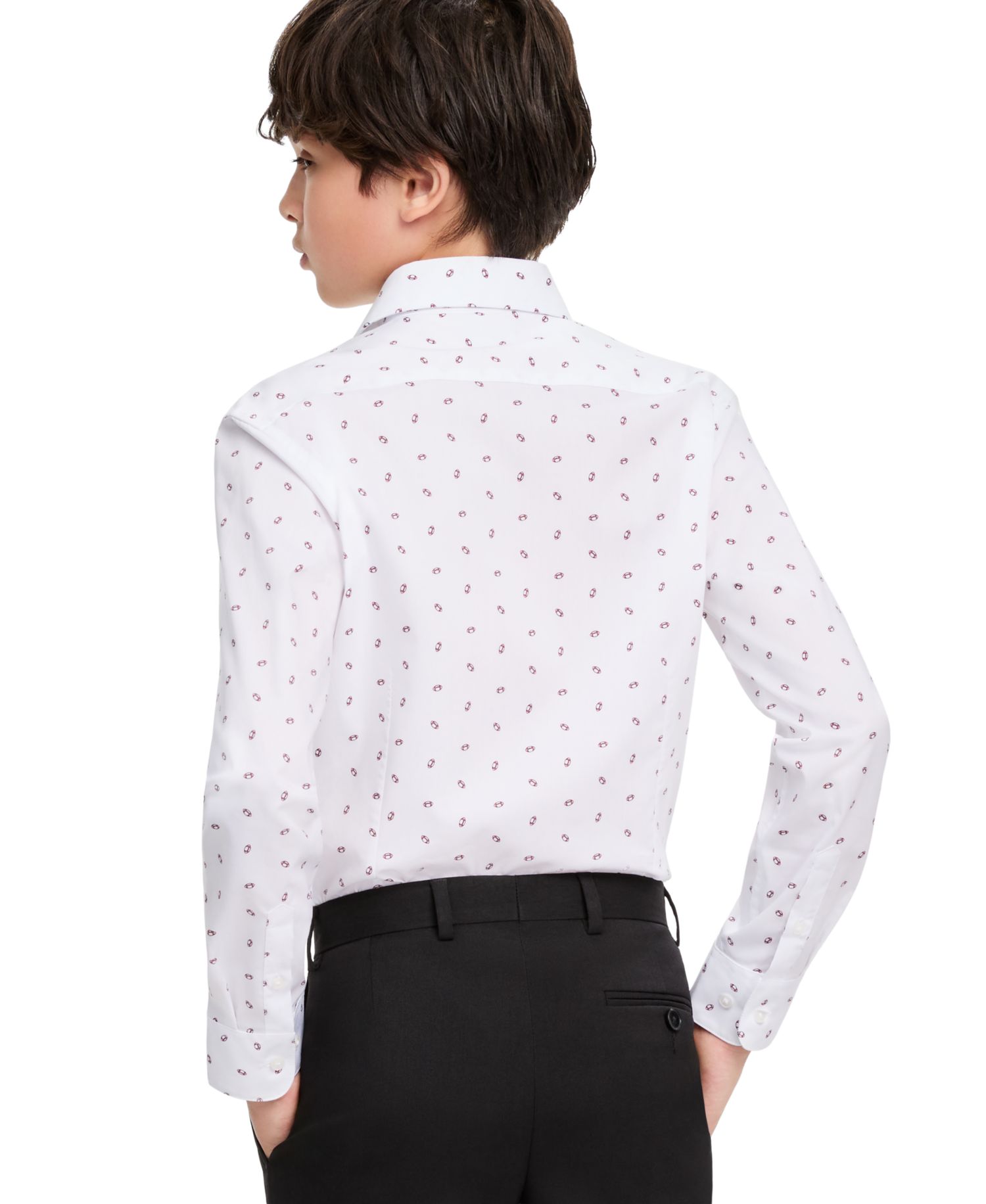 Boys' 4-20 Long-Sleeve Button-Front Spread-Collar Dress Shirt