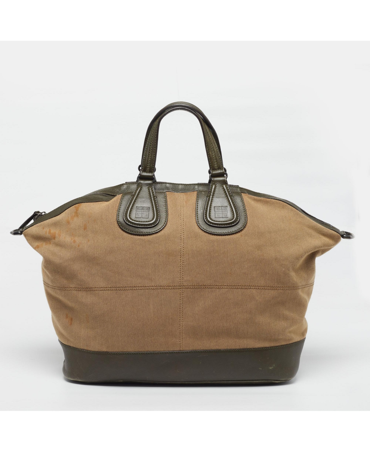 Pre-Owned Givenchy Women's Nightingale Large Canvas and Leather Satchel