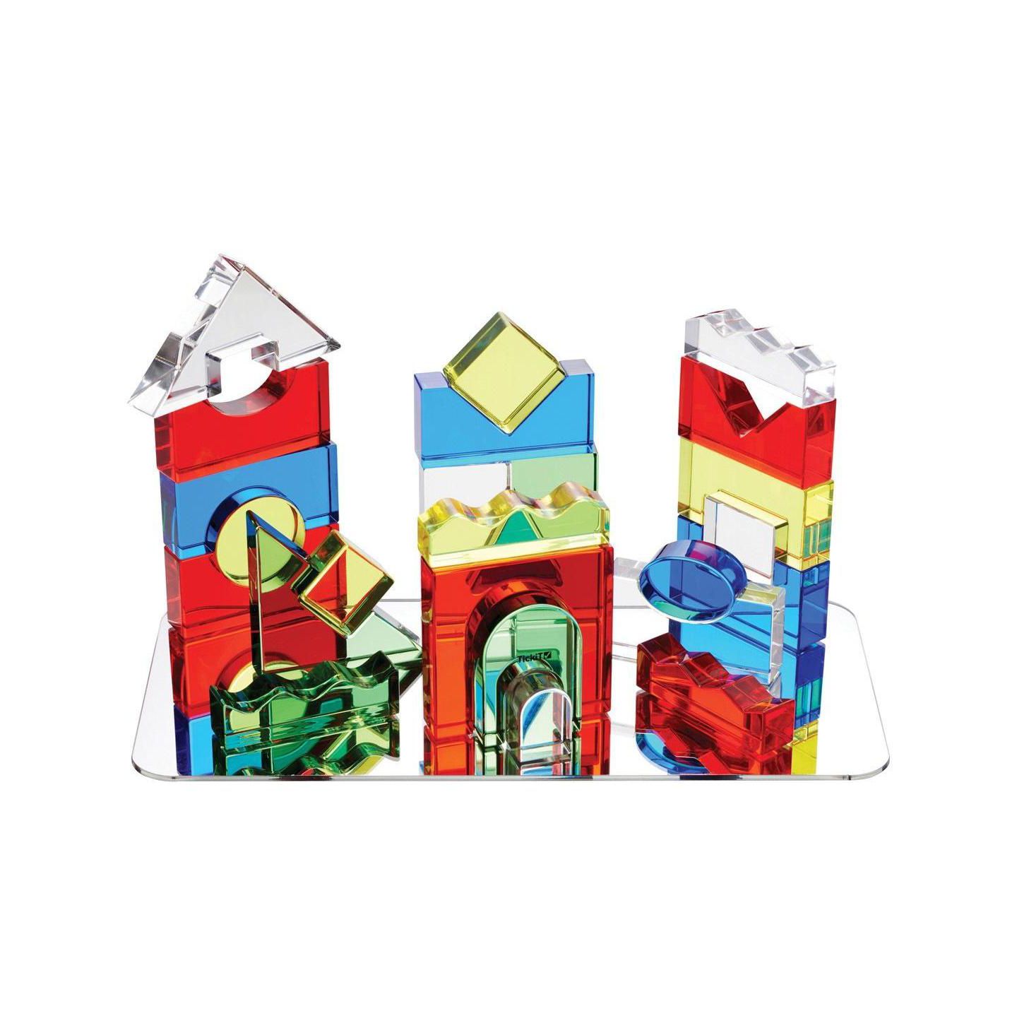 Детские конструкторы TickiT Color Crystal Blocks with Activity Cards - Set of 25 — фото 7