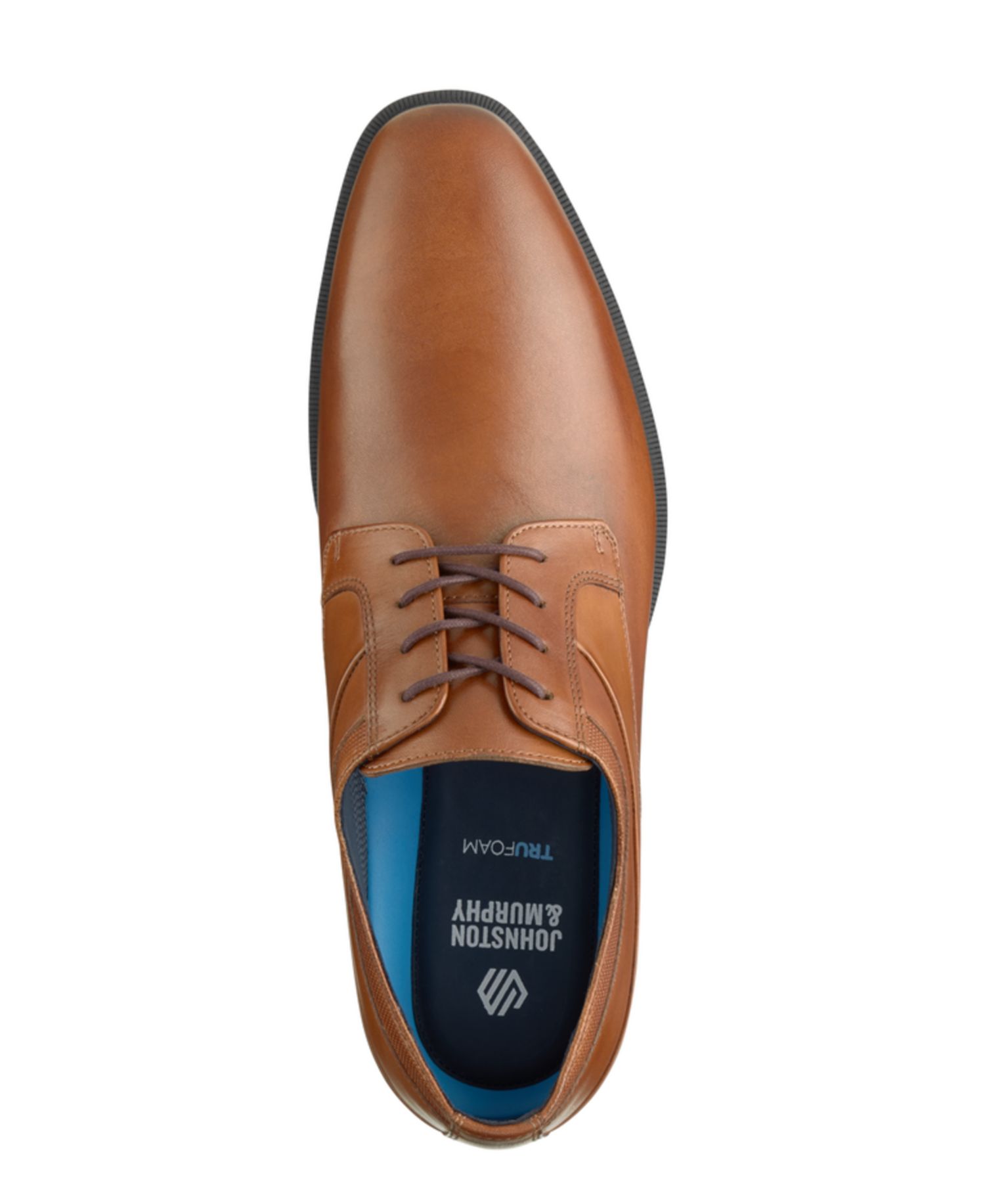 Men's Gibbons Lace-Up Plain-Toe Full-Grain Leather Oxford