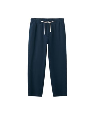 Men's New Now Relaxed-Fit Cotton-Linen Blend Trousers