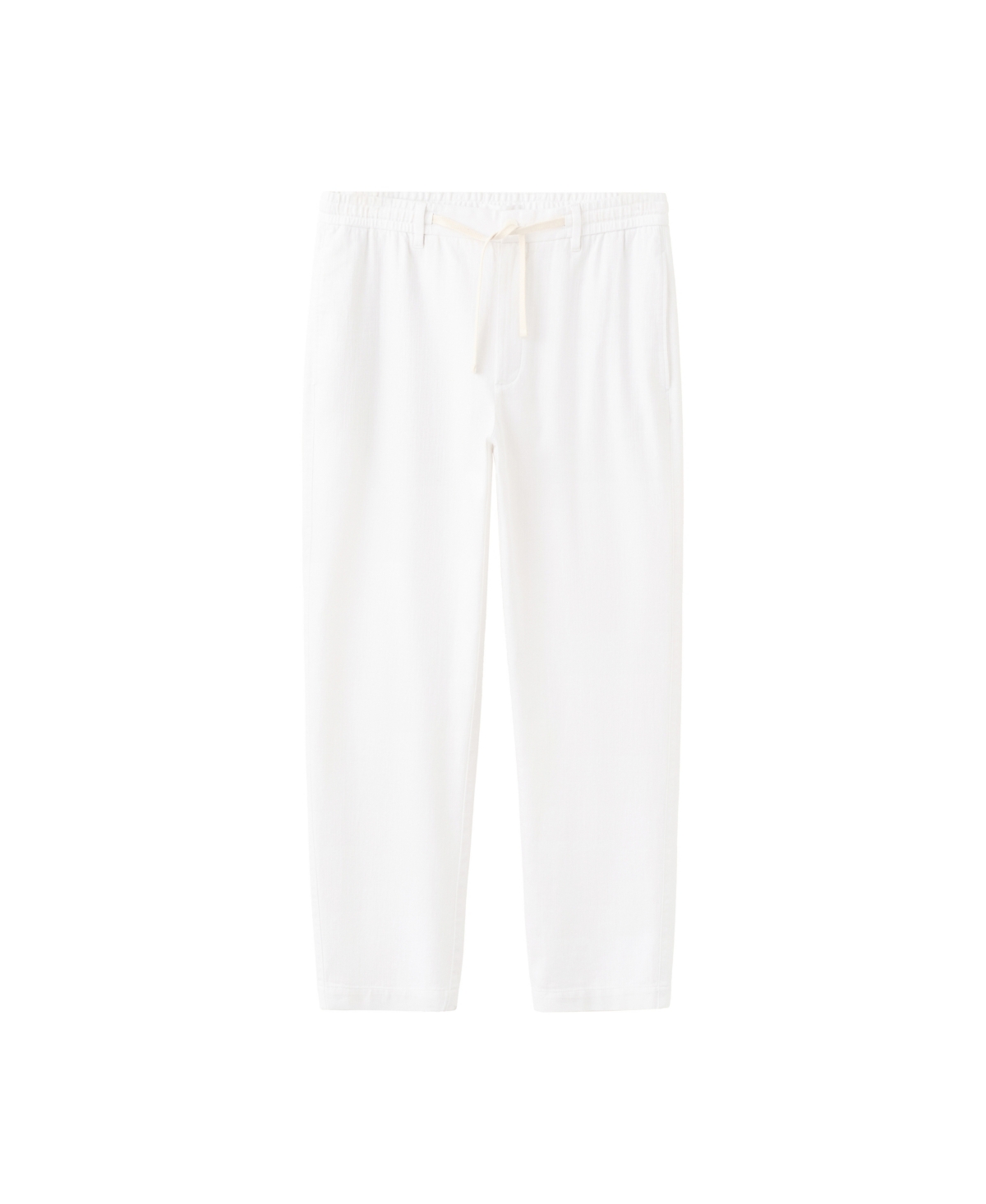 Mango Men's New Now Relaxed-Fit Cotton-Linen Blend Trousers - Off White