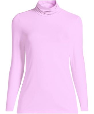 Plus Size Lightweight Jersey Long Sleeve Turtleneck