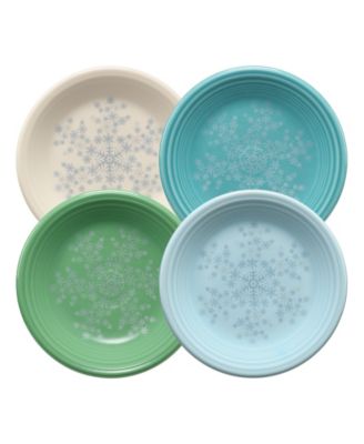 Snowflakes Classic Rim Salad Plates, Set of 4