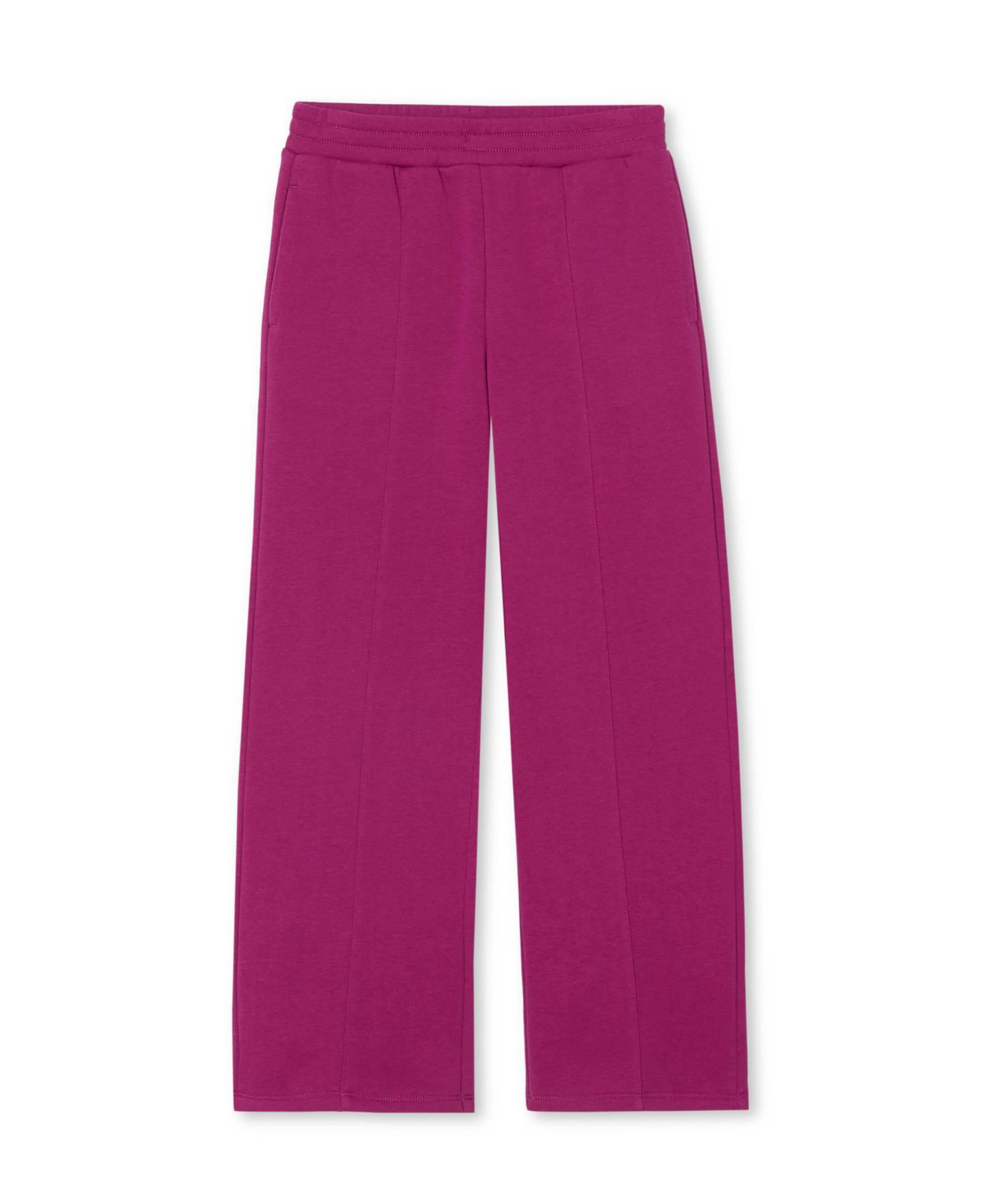Брюки Lands' End Fleece Wide Leg для девочек, цвет: Глубокий пурпурный — фото 1