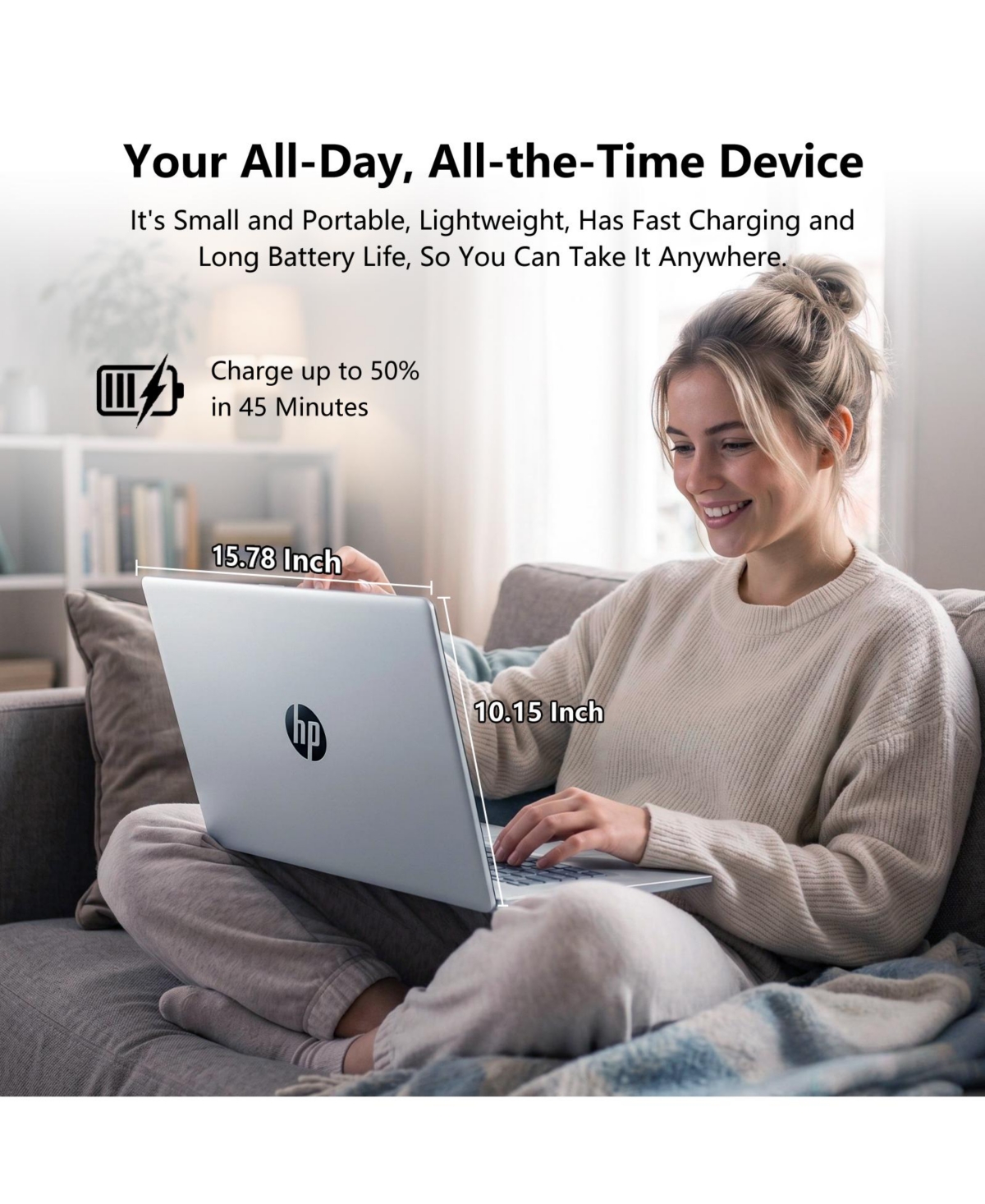 Hp 17.3" Touchscreen Business Copliot Ai Laptop, Intel Core Ultra 7 255U, Intel Graphics, 32GB DDR5, 2TB Ssd, Wi-Fi 6, Win11 Pro, Silver