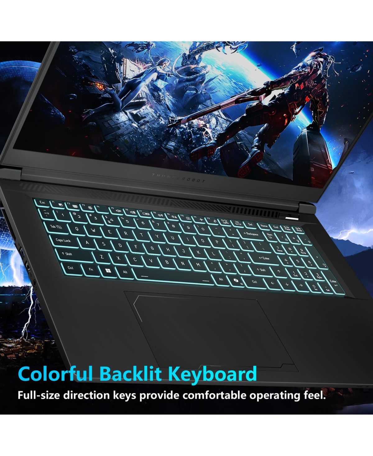 Thunderobot Storm 17 Gaming Laptop, 17.3" Qhd 165Hz 2K, Amd Ryzen 7 255, Nvidia GeForce Rtx 5070, 64GB DDR5, 4TB Ssd, Wi-Fi 6, Windows 11 Home, Black