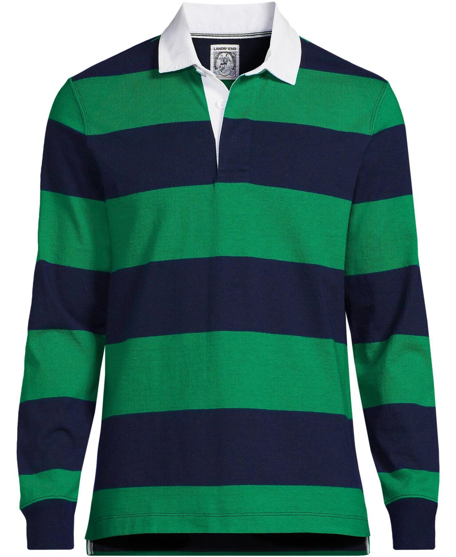 Men's Long Sleeve Stripe Rugby Shirt