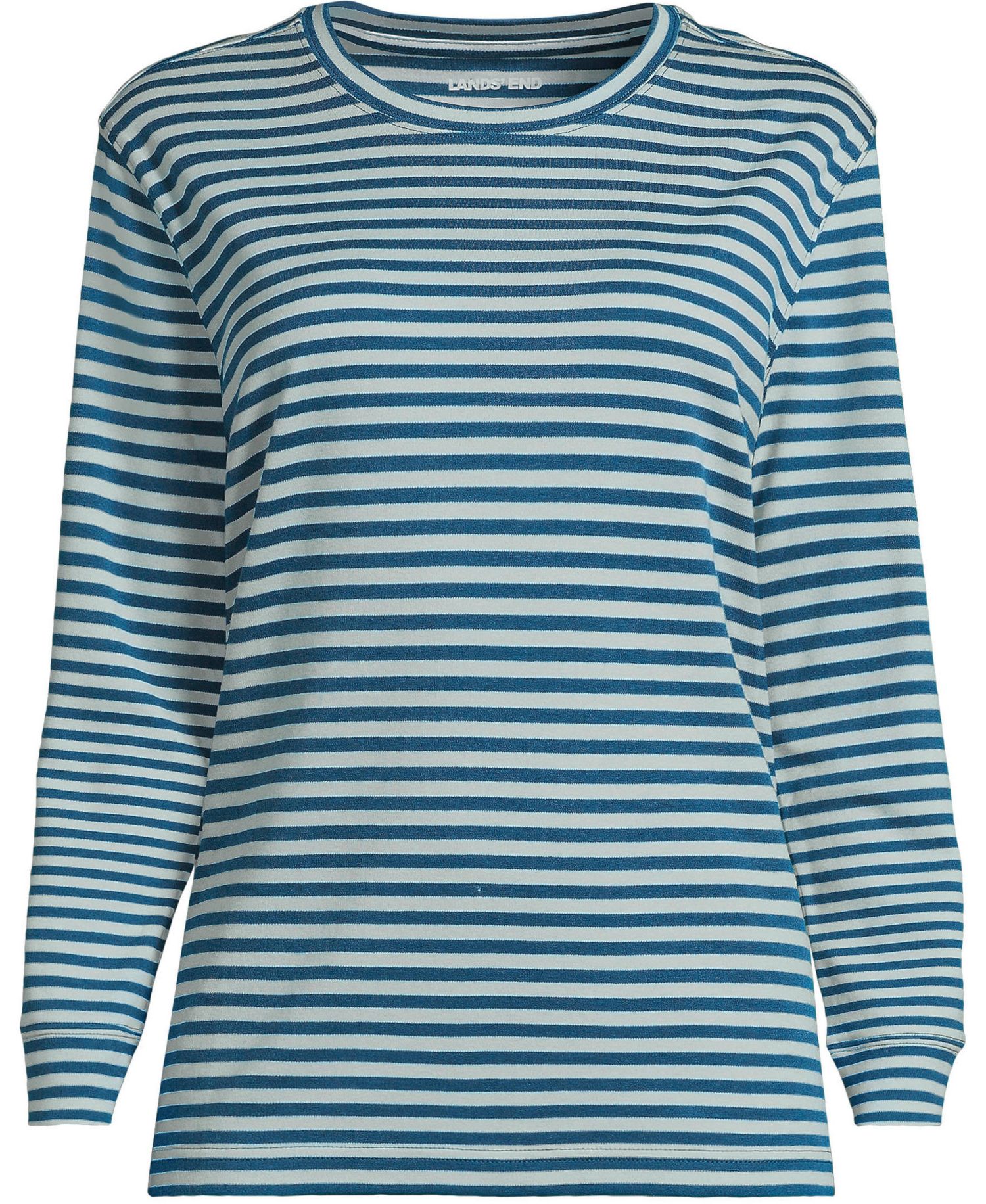 Plus Size Cotton Relaxed Long Sleeve Crew Neck