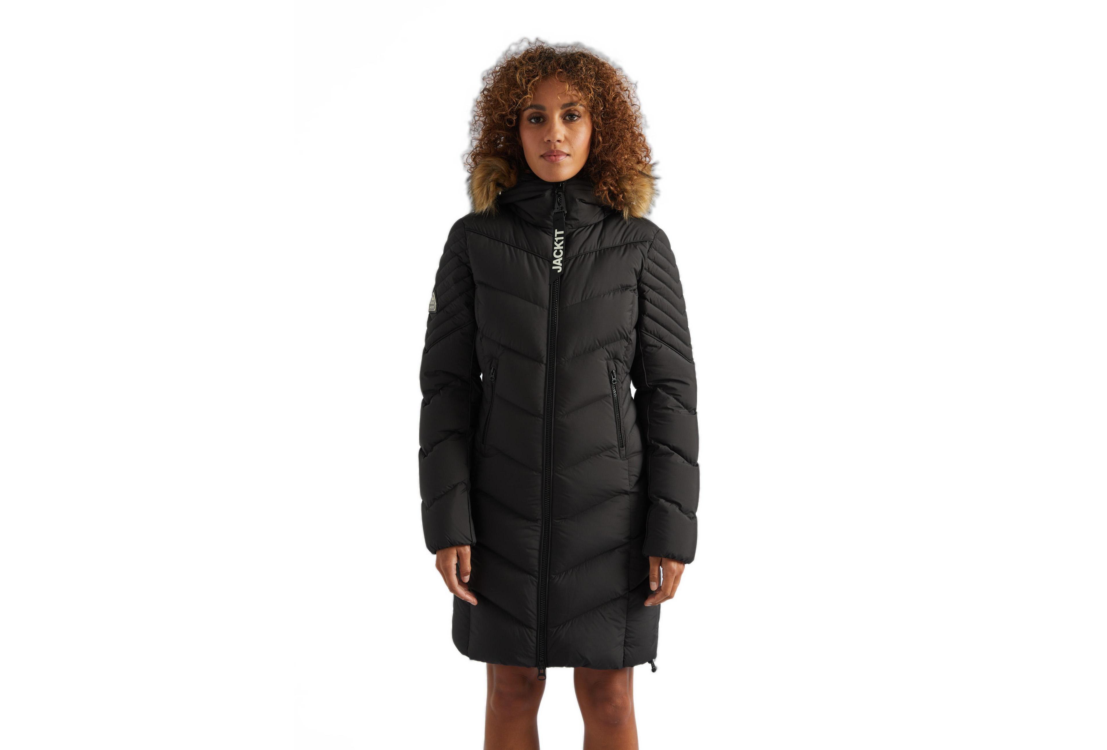 JACK1T Women's Longline Quilted Puffer Coat