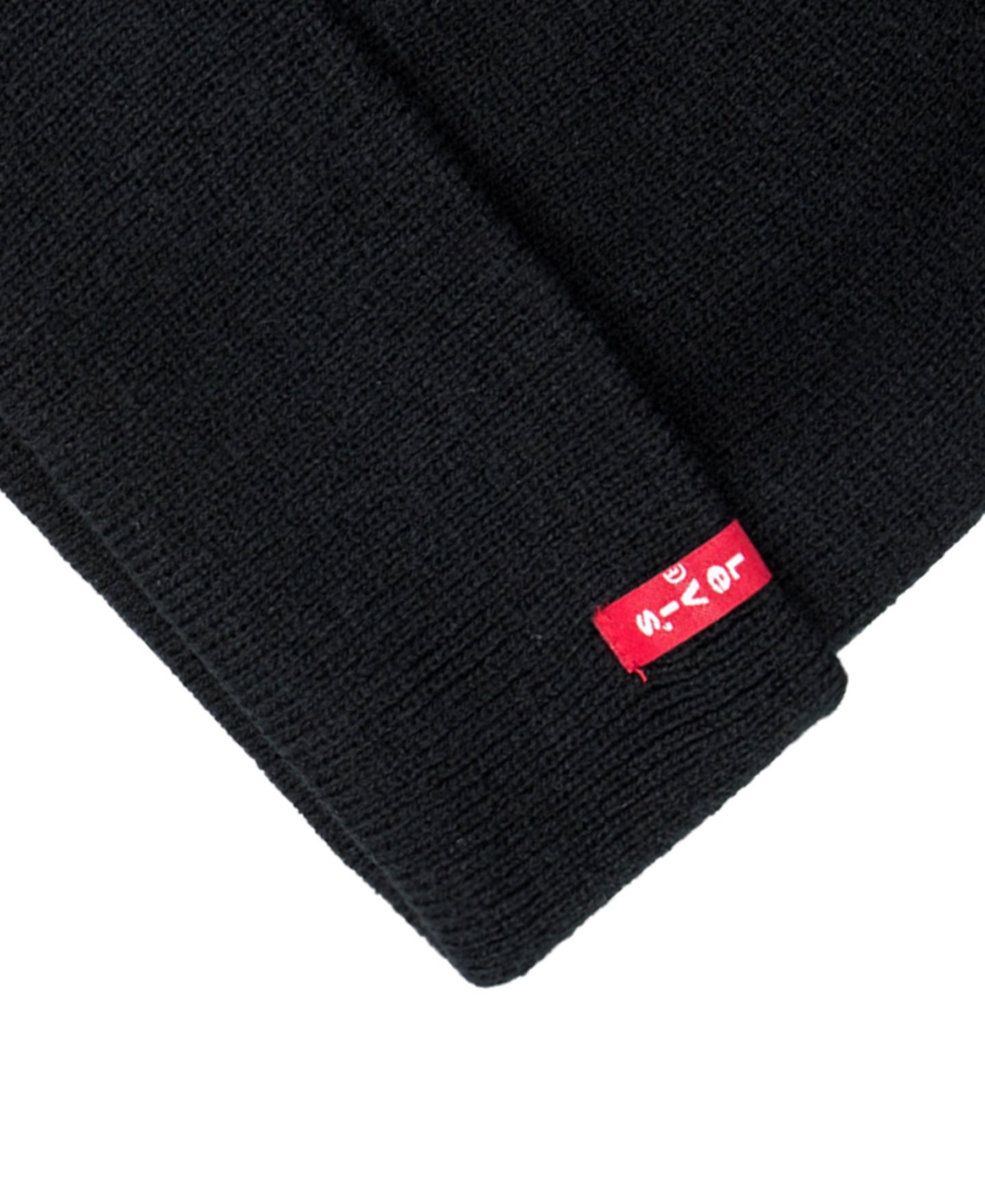Мужская шапка Levi's Red Tab Hero Knit Stretch-Fit, цвет: Чёрный — фото 4