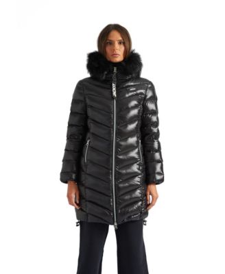 Women's Longline Hooded Down Coat