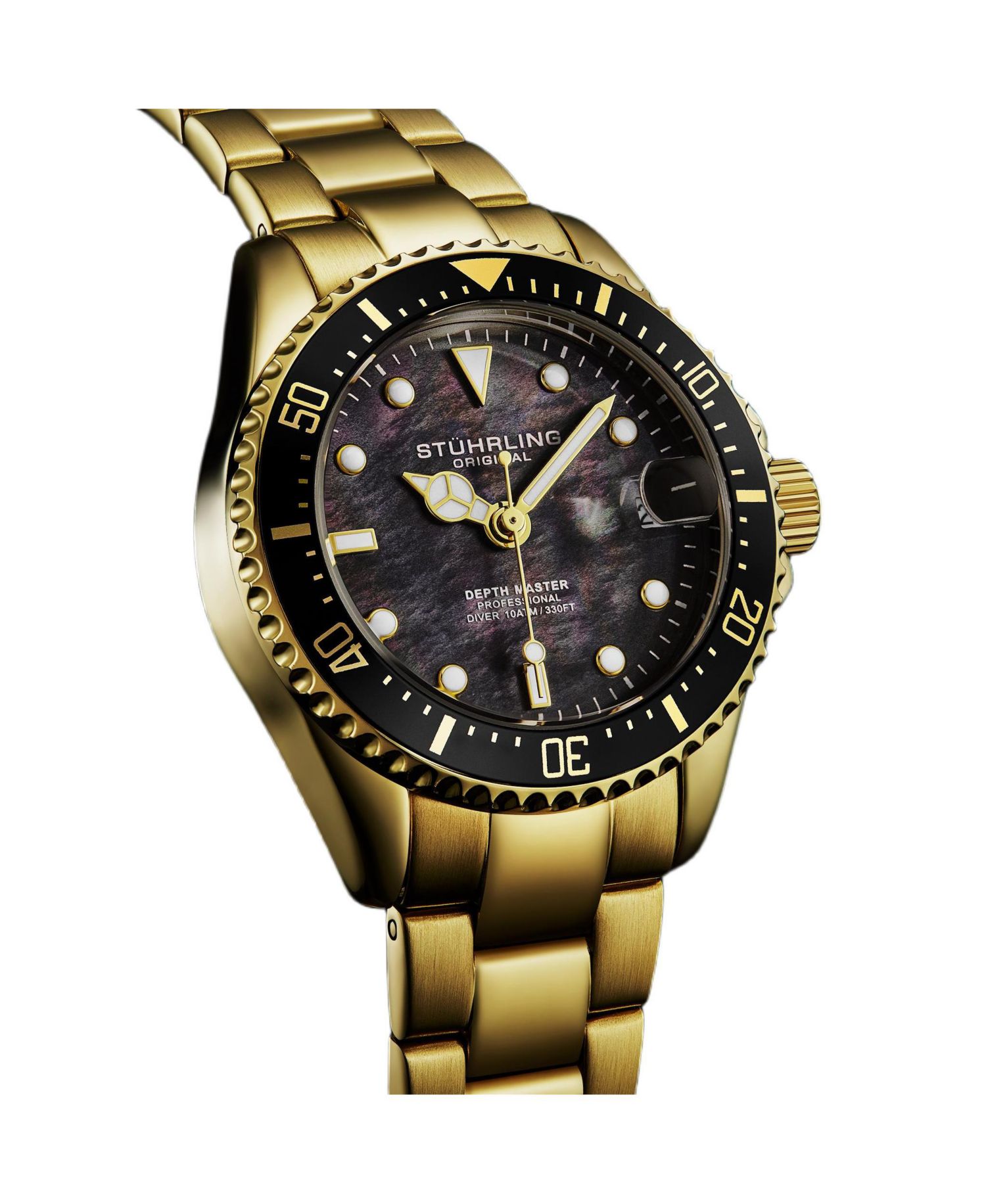 Women's Diver, Silver-tone Bracelet, Pink MOP Dial Watch